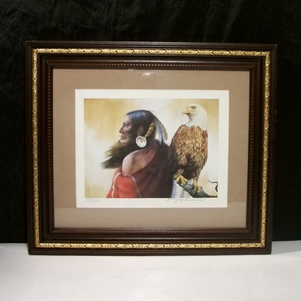 GREGORY PERILLO "NATIVE AMERICAN" SIGN LITHOGRAPH